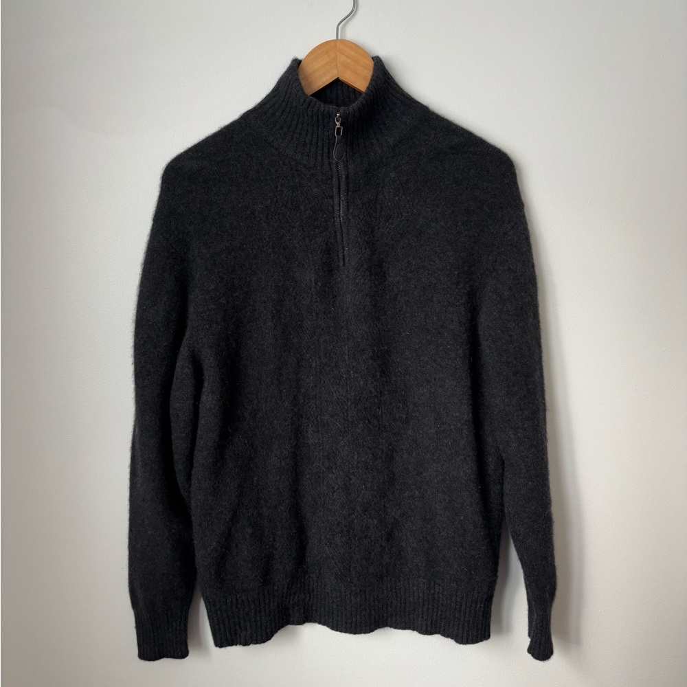 ❗️SOLD❗️XL 100% cashmere 1/4 zip - Picture 2 of 5
